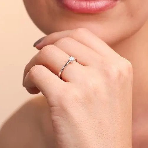 Aliança Solitário Redondo 5mm