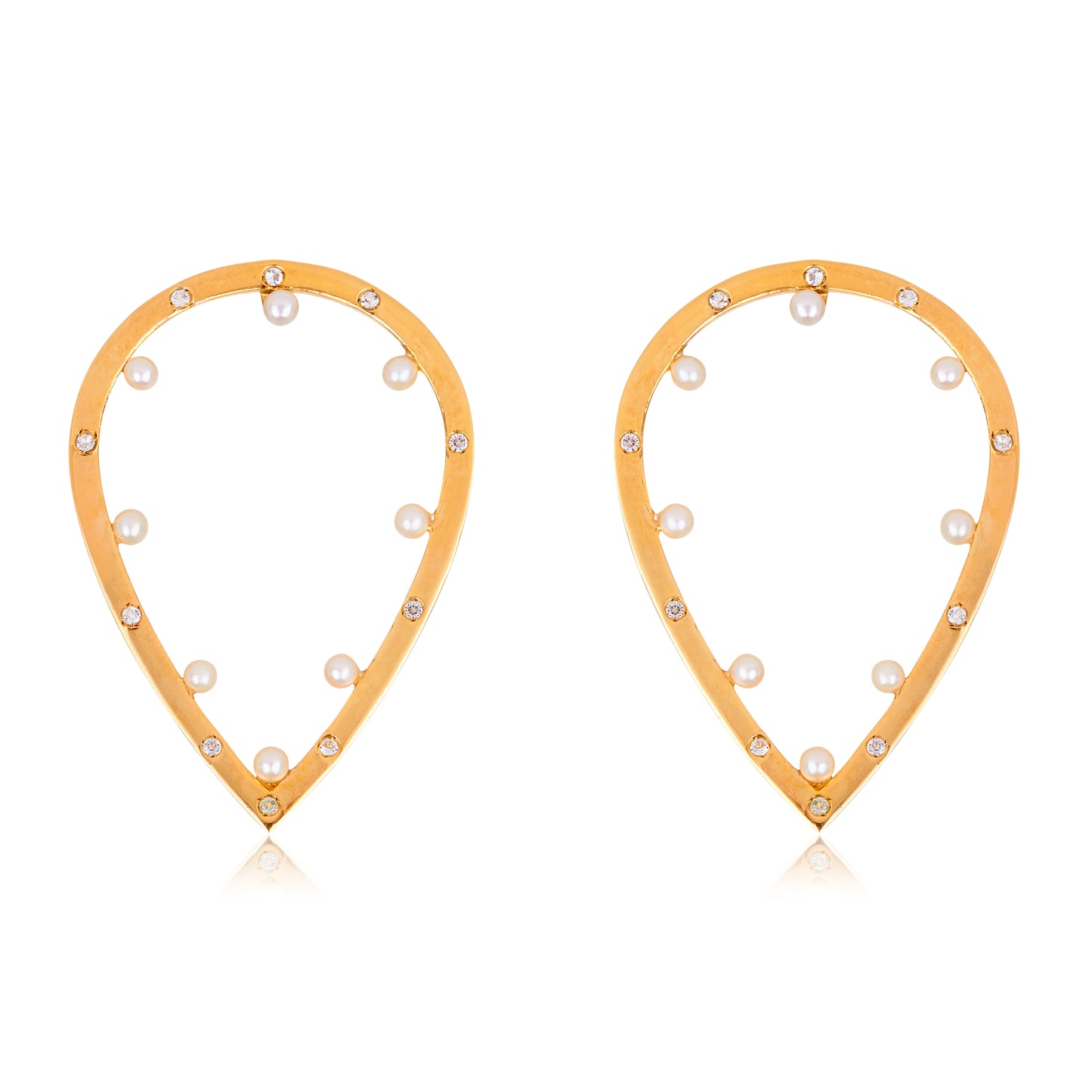 Brinco Dots Pingo com Pérolas