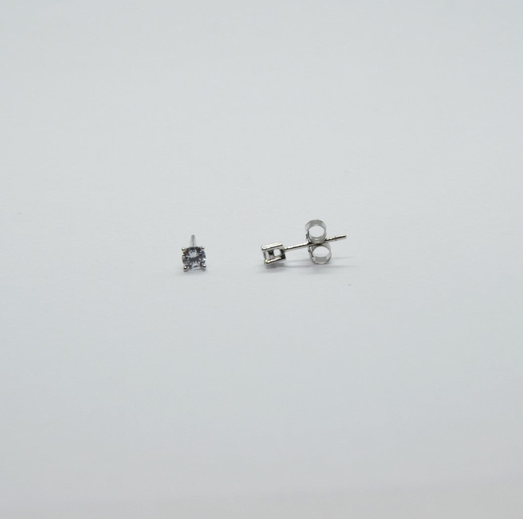 Brinco Solitario Zircônia 4mm