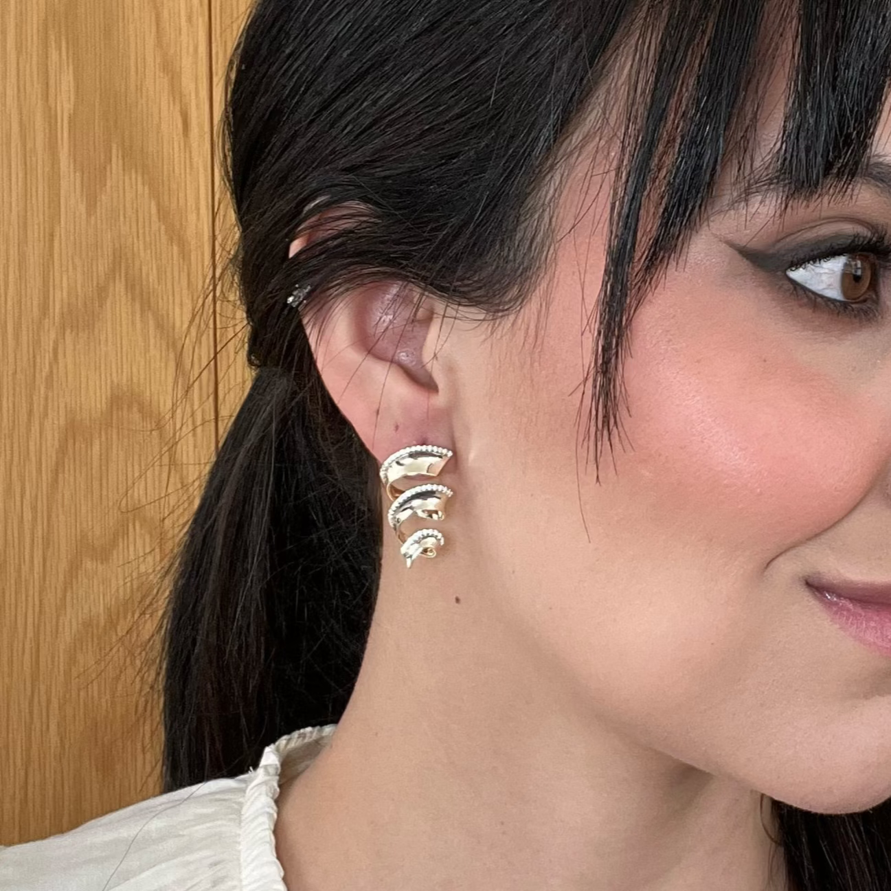 Brinco Espiral 3 Voltas Pavê