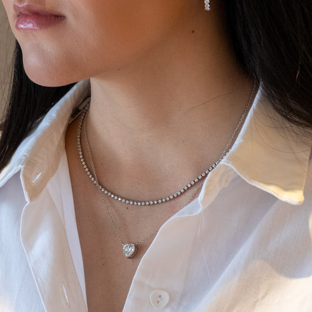 Colar Riviera 2mm Moissanita
