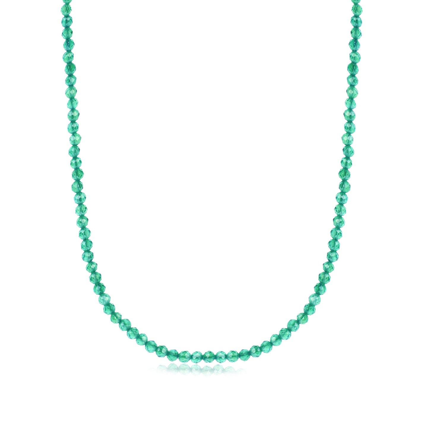 Colar em Ônix Verde Natural