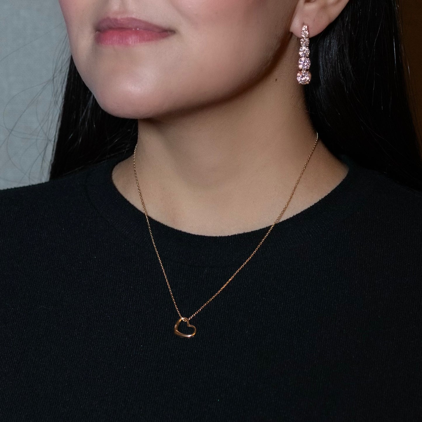 Colar Coração Vazado