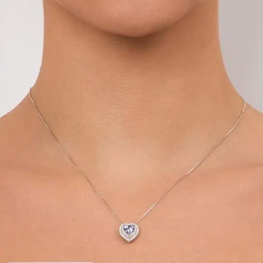 Colar Coração com Moldura