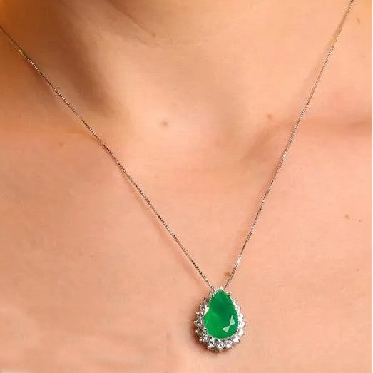 Colar Gota e Corrente Salpicada