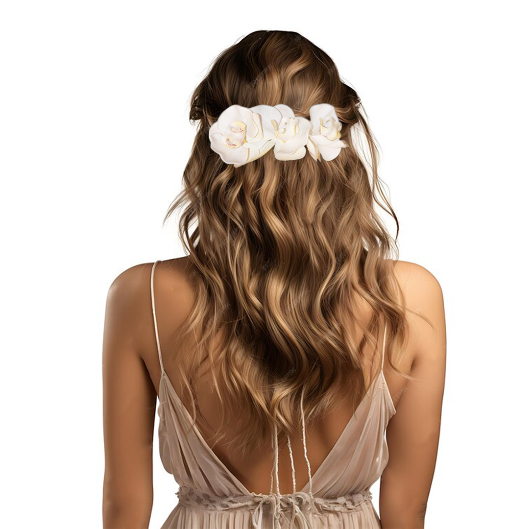 Pente Trio de Orquídeas