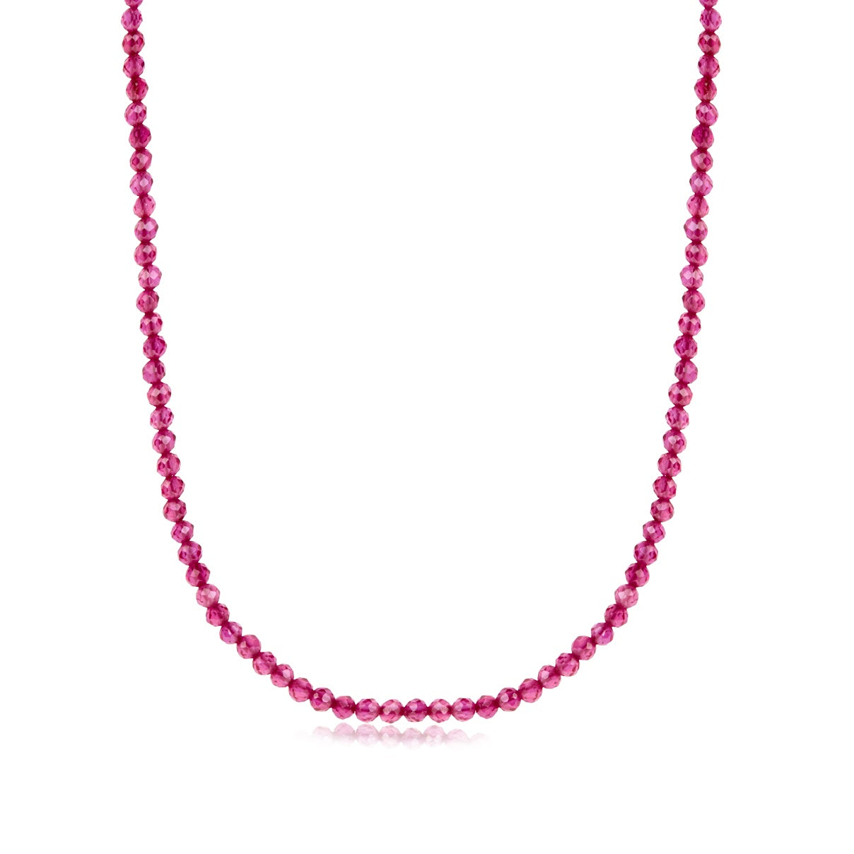 Colar Rubis Naturais 2mm