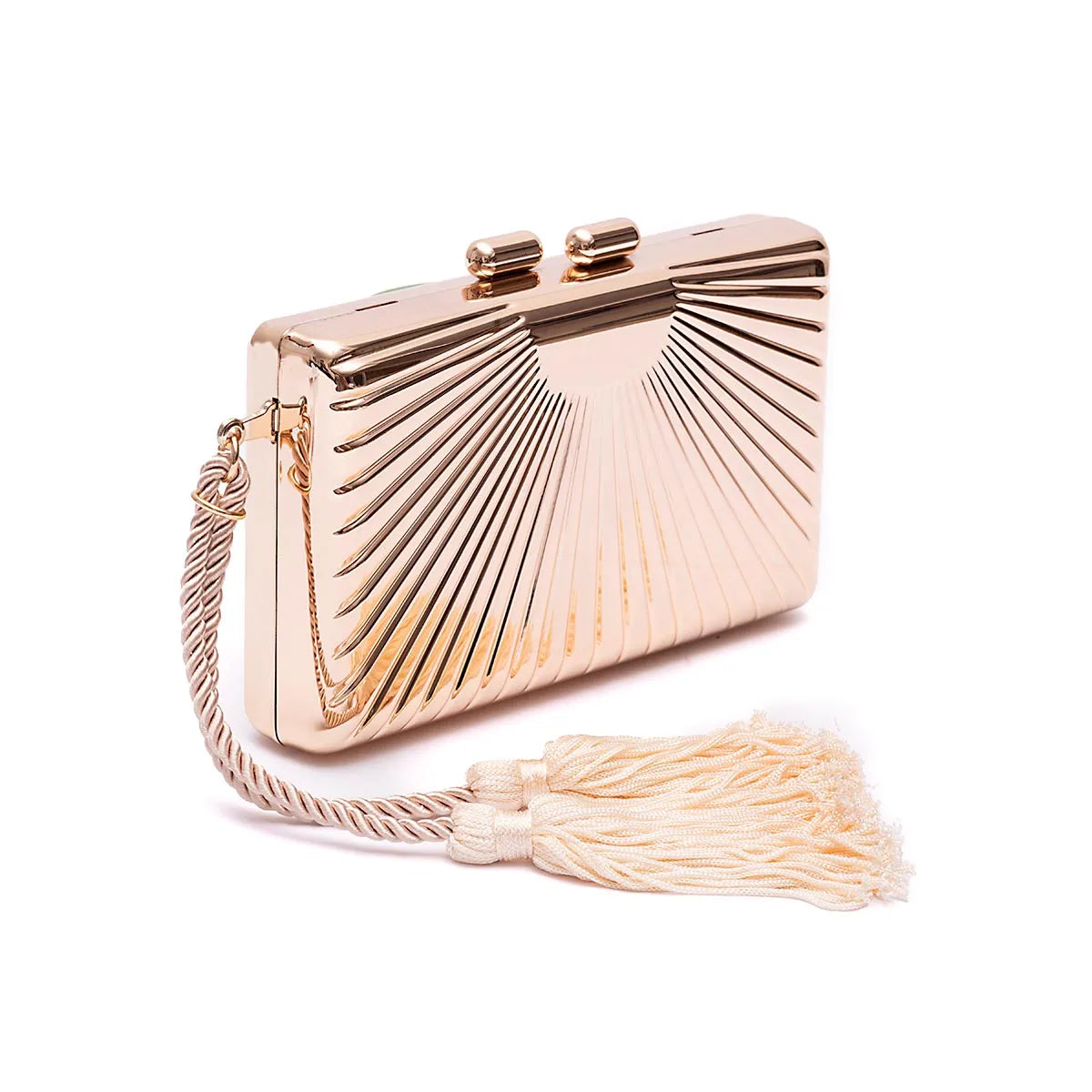 Clutch Deluxe Art Déco em Metal Isla