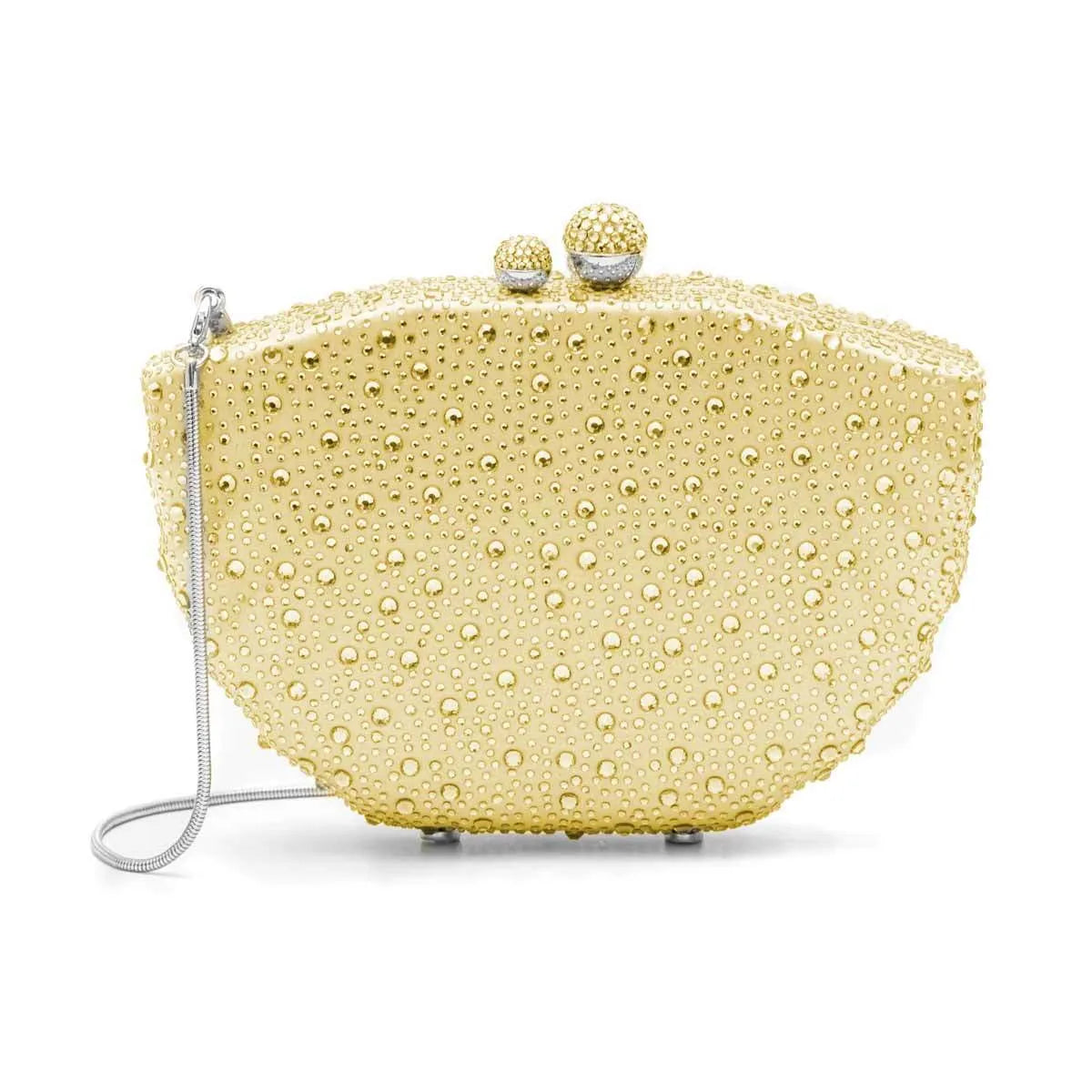 Clutch em Cetim e Cristais Isla