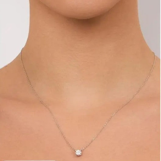 Colar Solitário Moissanita 1,00ct