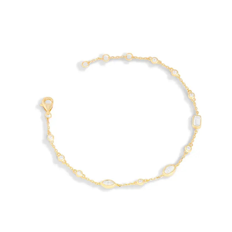 Pulseira Formatos em Moissanitas