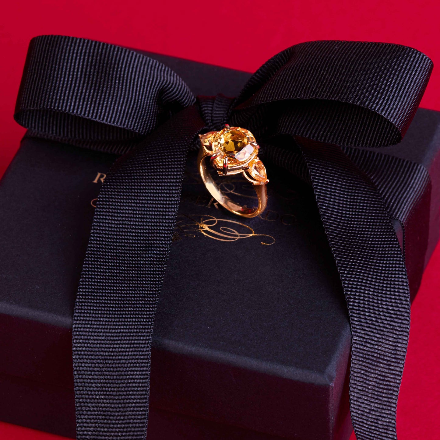 Anel Amandy Citrino Natural