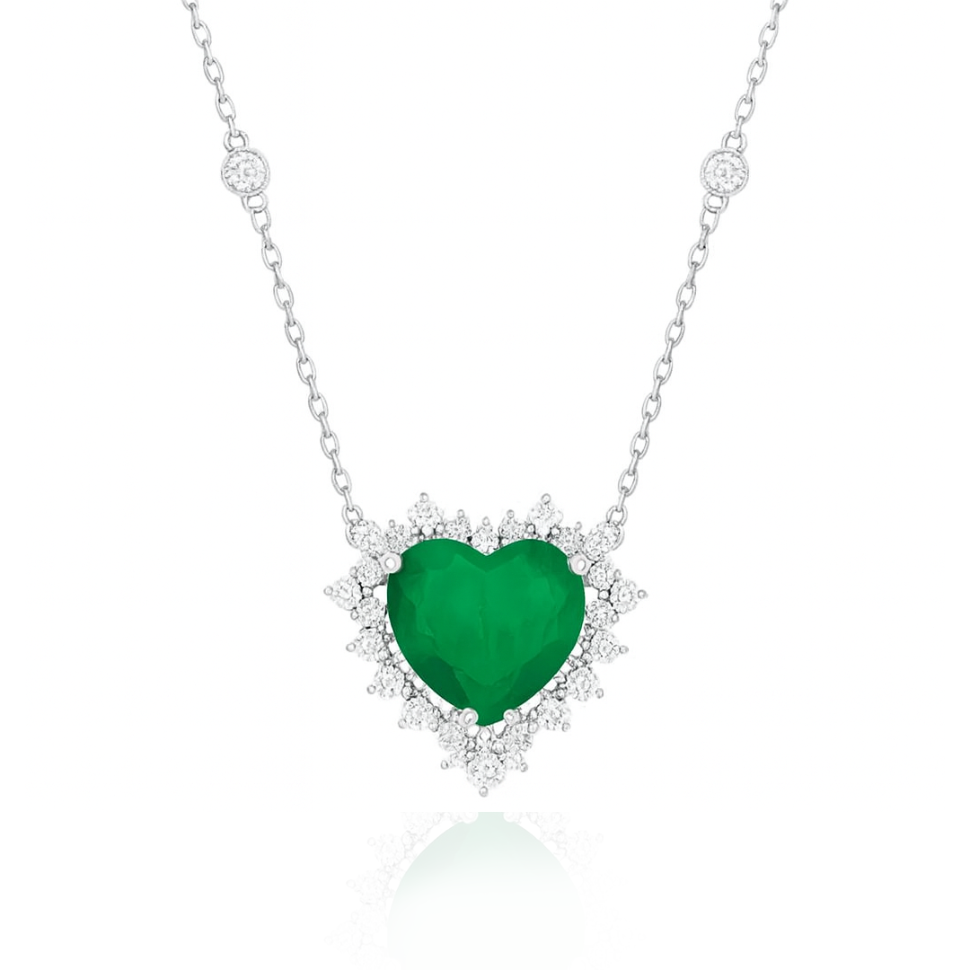 Colar Coração 15mm com Moldura