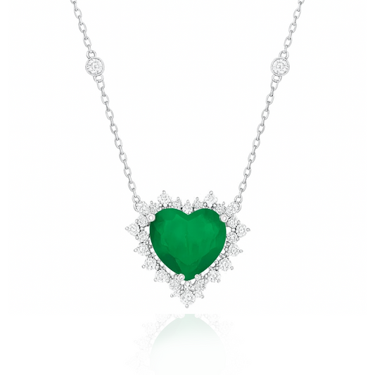 Colar Coração 15mm com Moldura