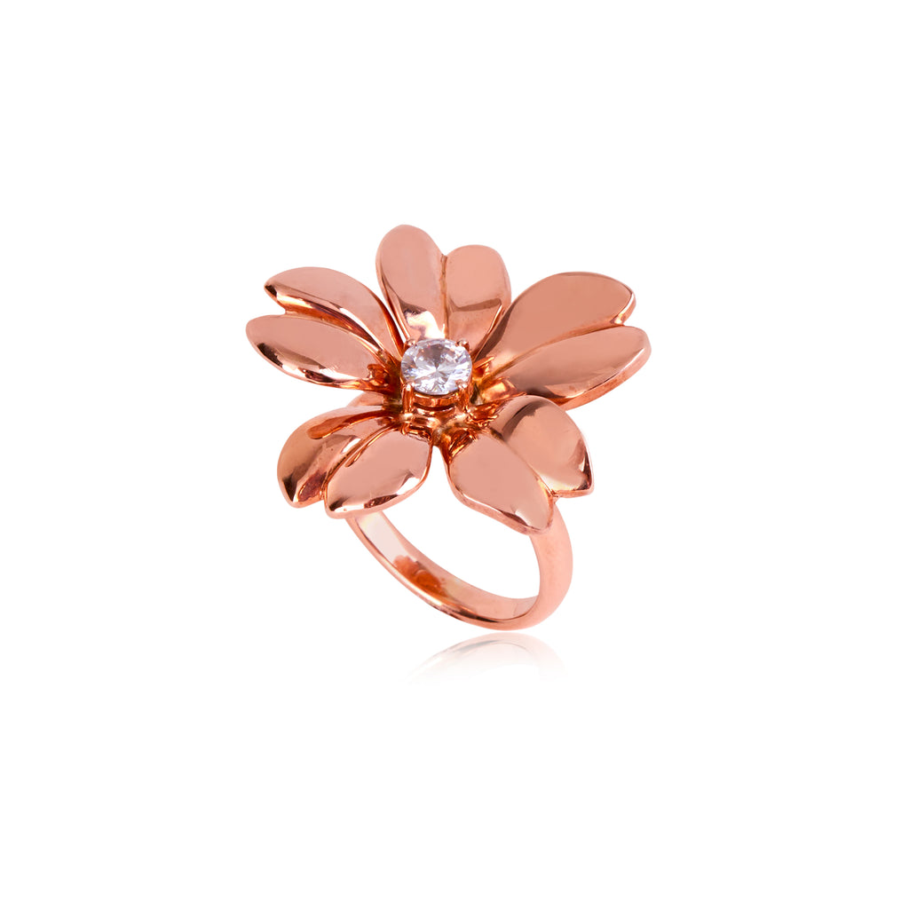 Anel Flor Grande Rosé