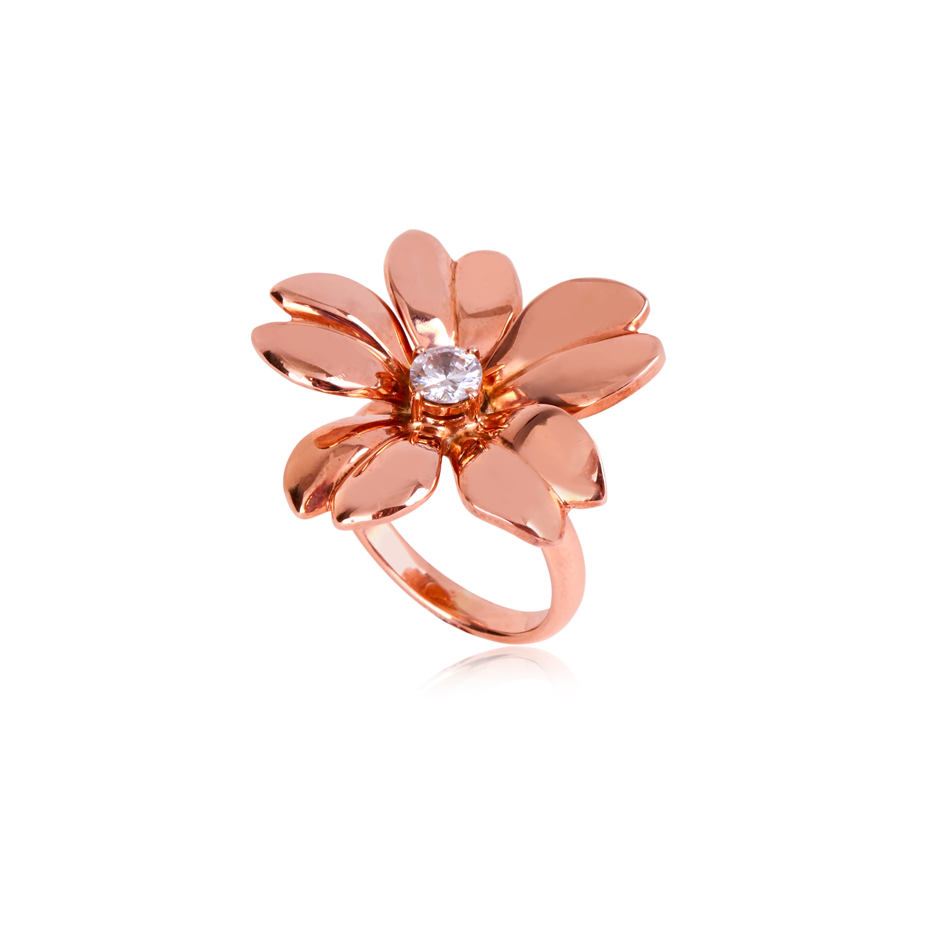 Anel Flor Grande Rosé