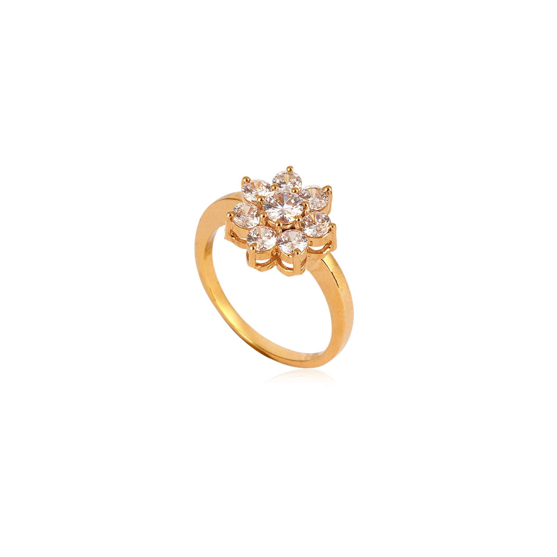 Anel Roseta Zircônia Grande