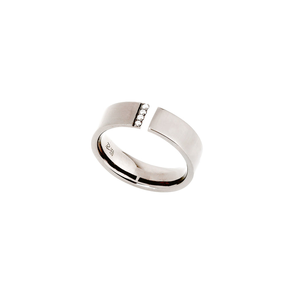 Anel Masculino Linea II com Diamante Natural