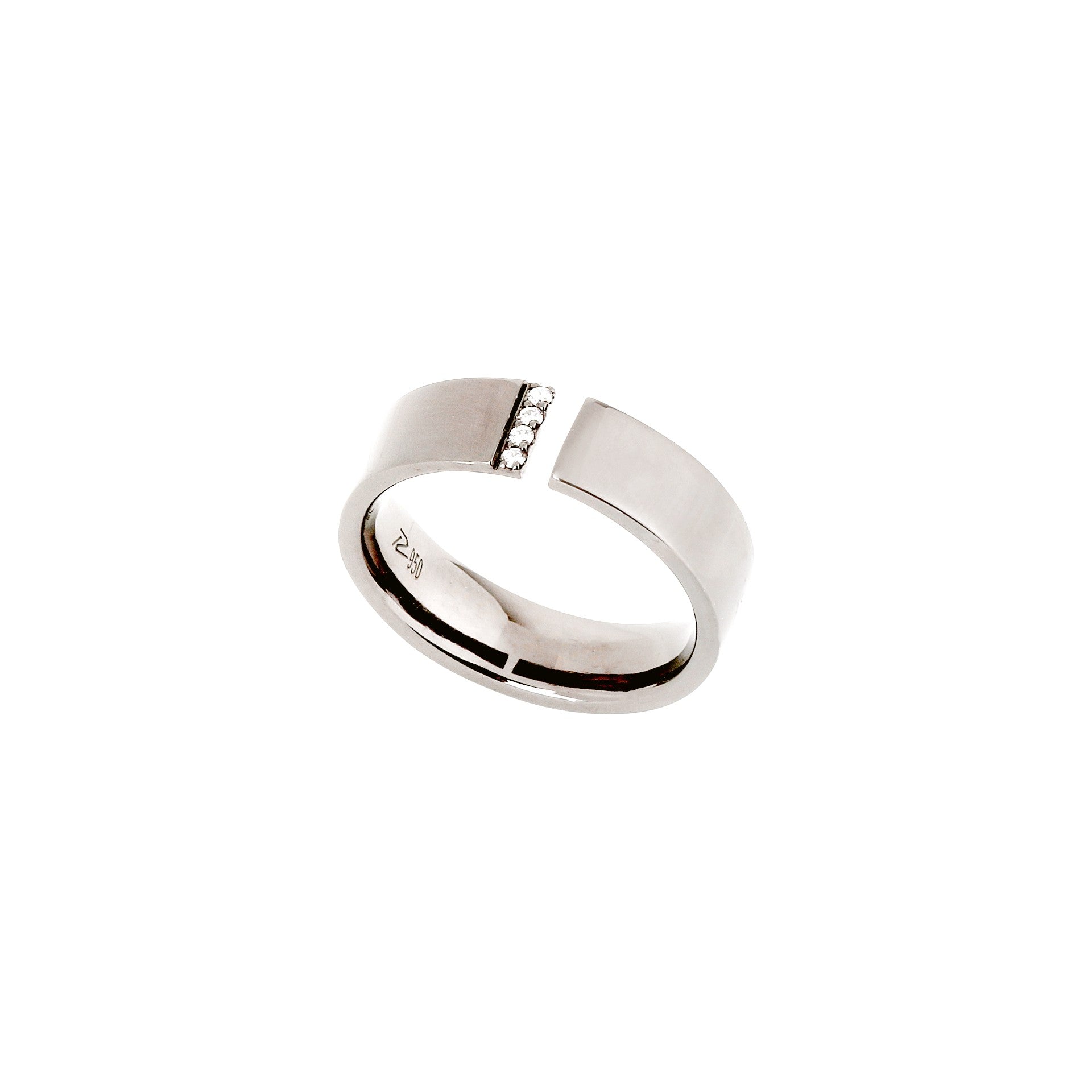 Anel Masculino Linea II com Diamante Natural