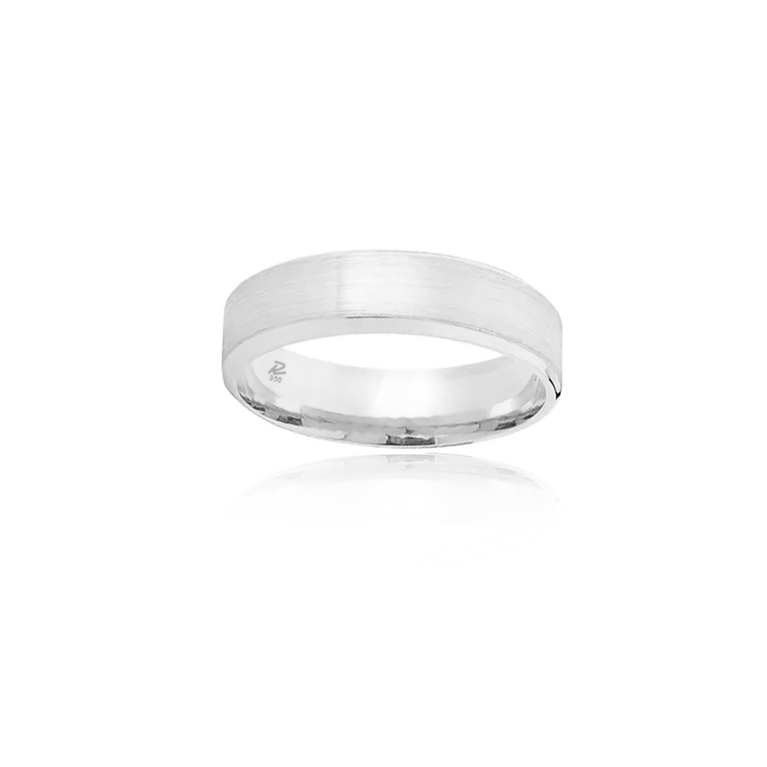 Aliança Contemporânea em Prata 950 - 5,0mm