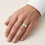 Anel Masculino Linea I com Diamante Natural