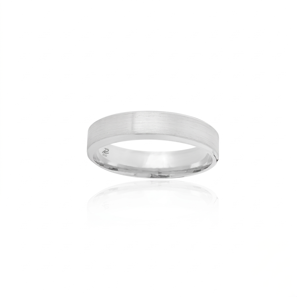 Aliança Contemporânea em Prata 950  - 4,0mm