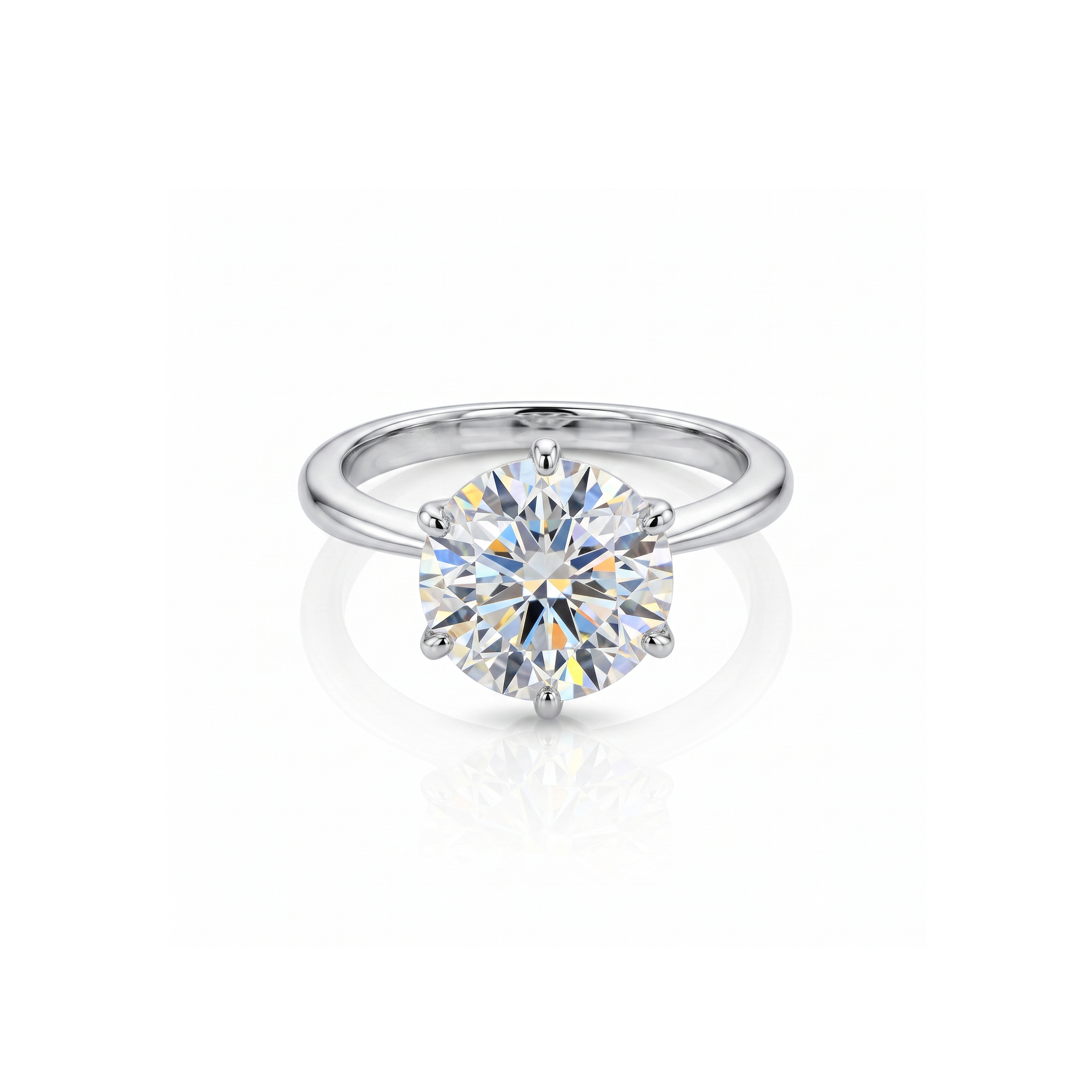 Aliança Solitário Moissanita 11mm - 4,41ct