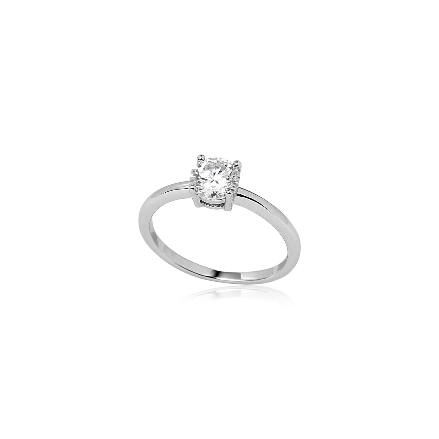 Aliança Solitário Moissanita 6mm
