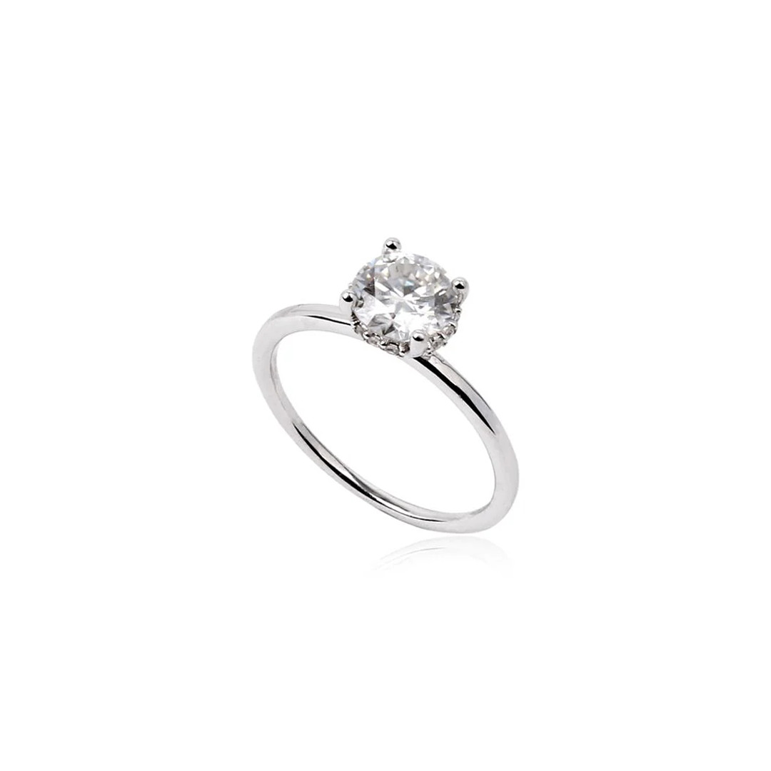 Aliança Solitário Moissanita 1,00ct