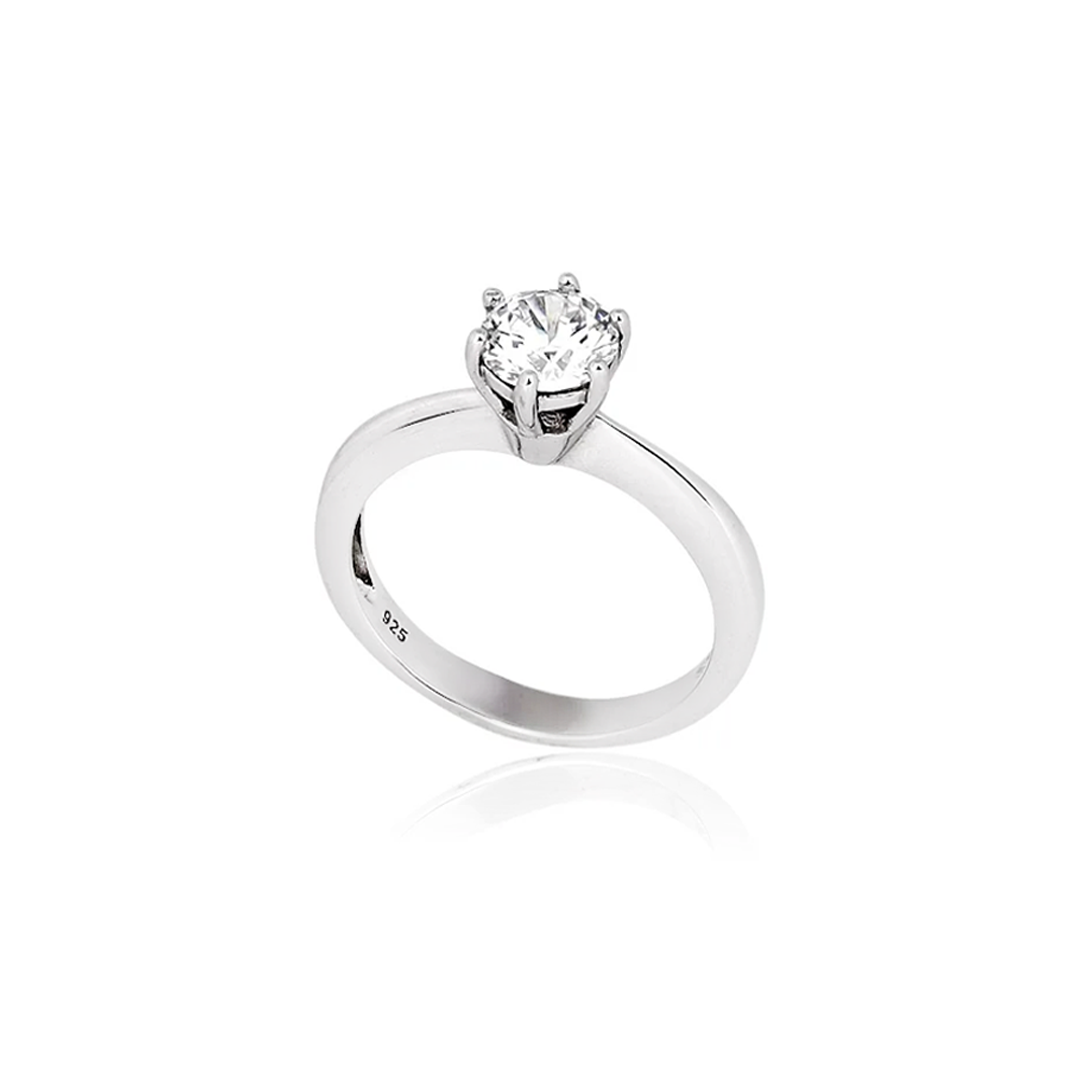 Aliança Solitário Moissanita 1,25ct