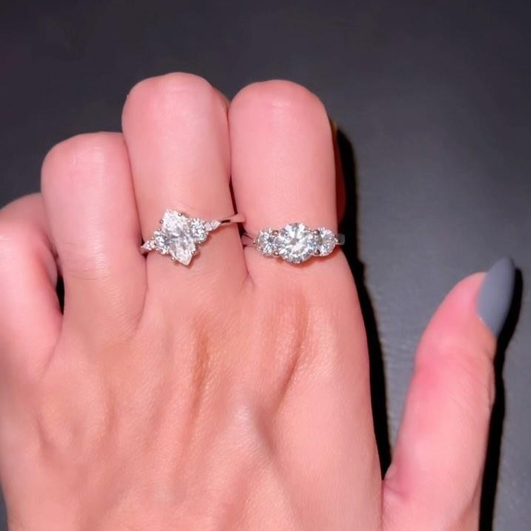 Aliança Trio de Moissanitas 2,25ct