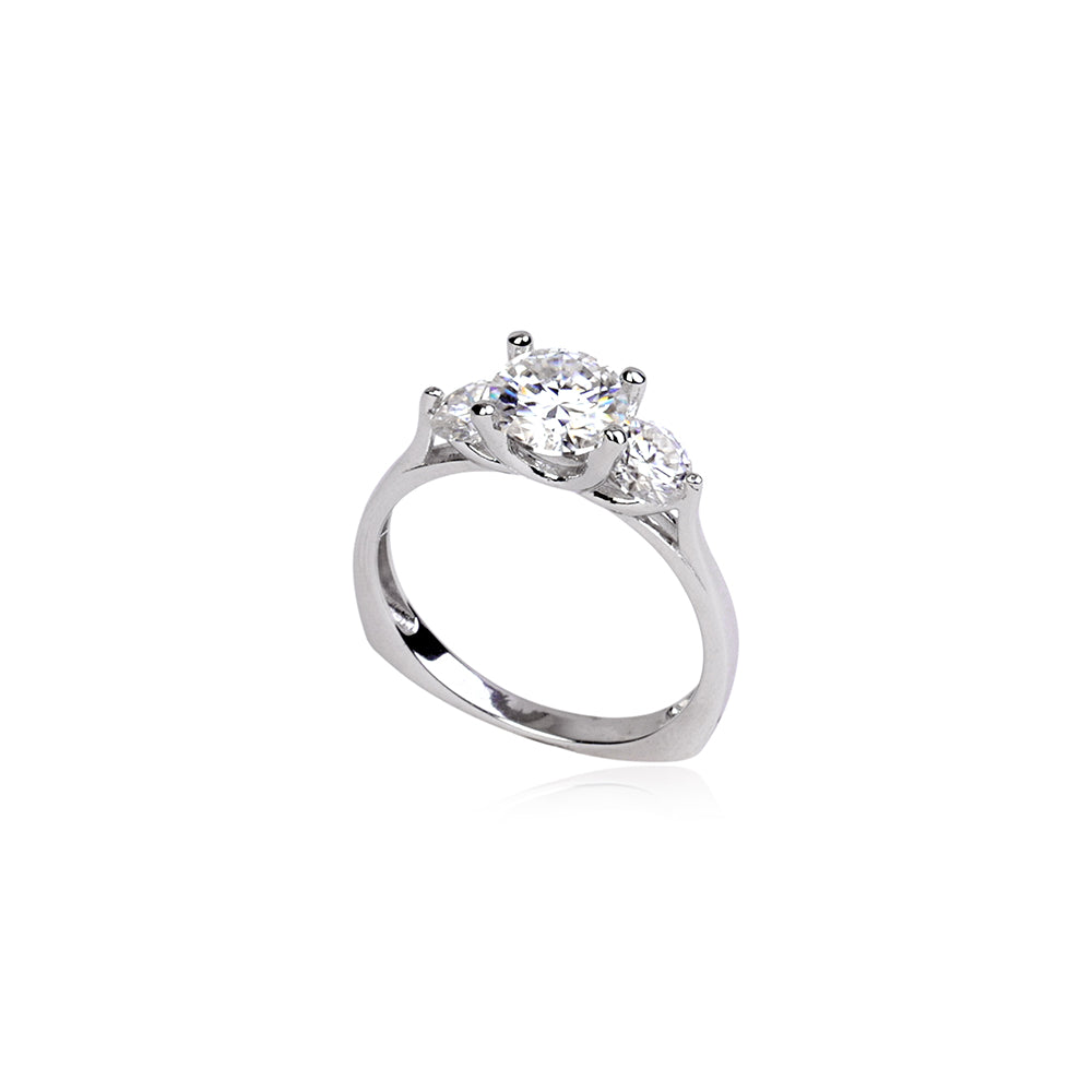 Aliança Trio de Moissanitas 2,25ct