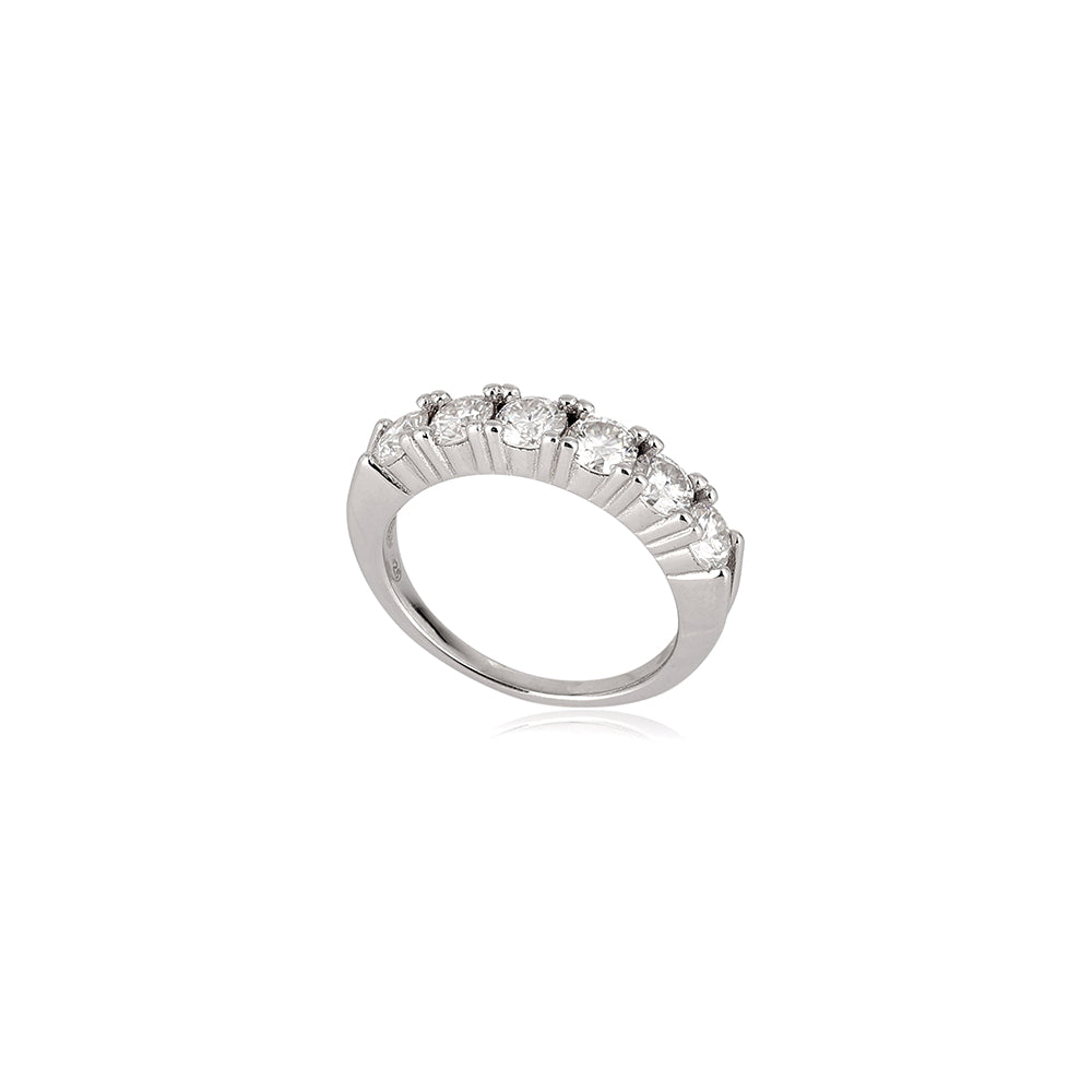 Meia Aliança Moissanita Redondas 1,50ct