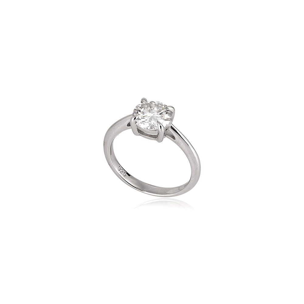 Aliança Solitário Moissanita 8mm 2,00ct