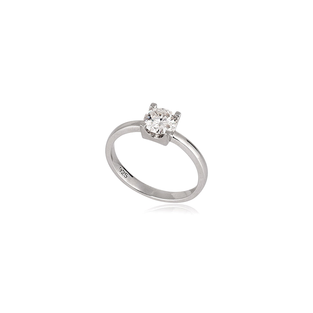 Aliança Solitário Moissanita 1,0ct