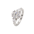 Anel Trio Oval Moissanitas