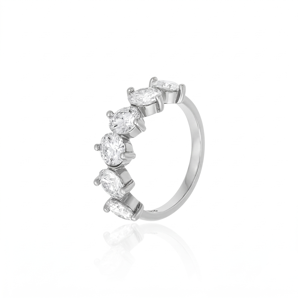 Meia Aliança Moissanitas 5mm - 2.70ct