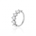 Meia Aliança Moissanitas 5mm - 2.70ct