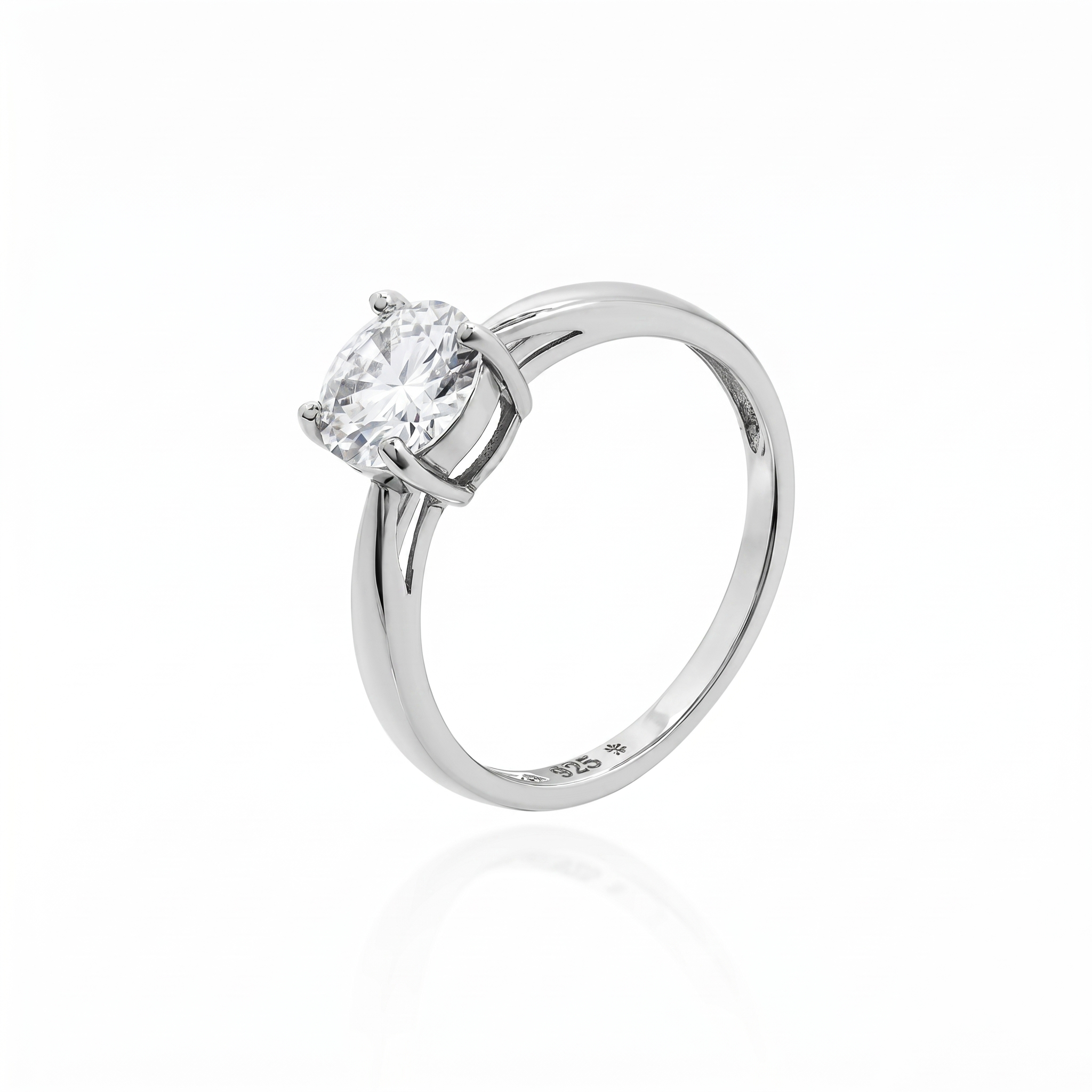 Anel Solitário Moissanita 7mm - 1.16ct