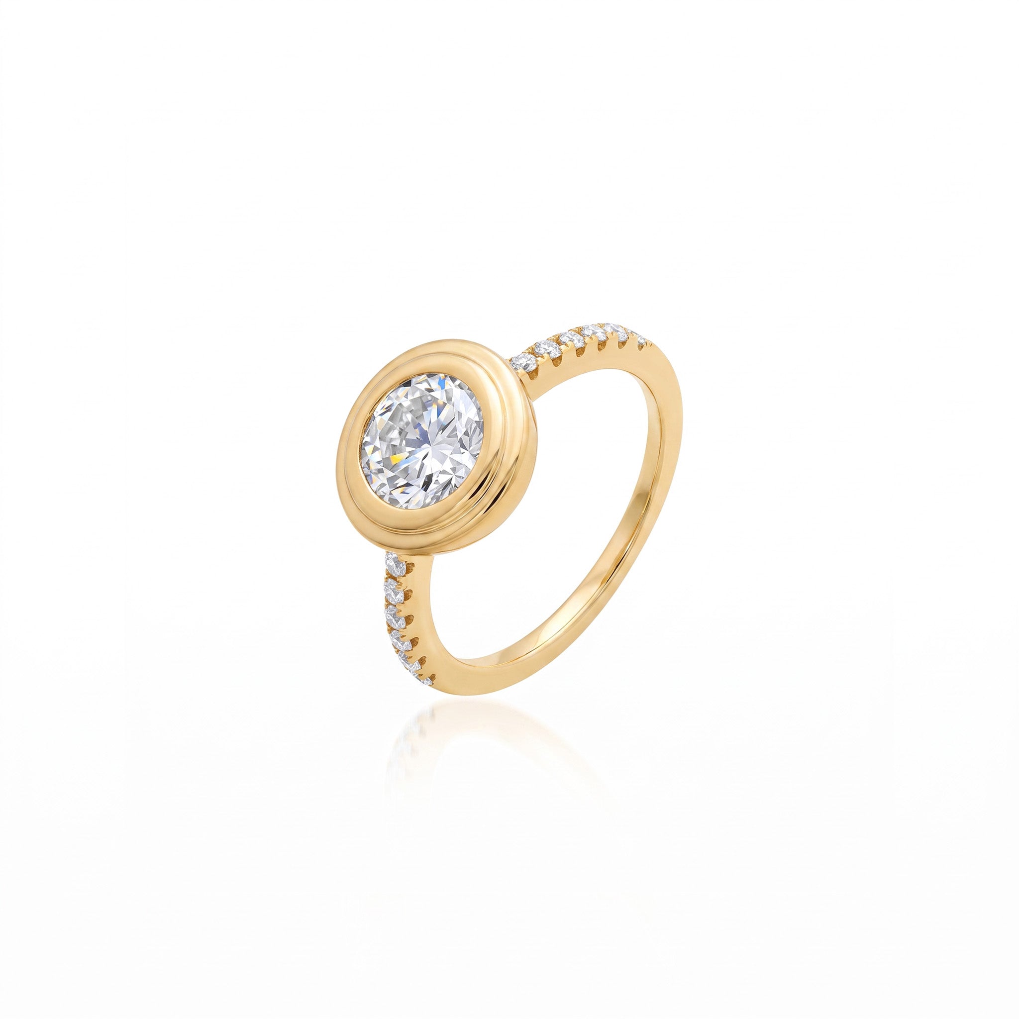 Anel Solitário Moissanita 8.5mm - 2ct