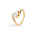 Anel Entrelaçado com Moissanita Gota - 1.25ct