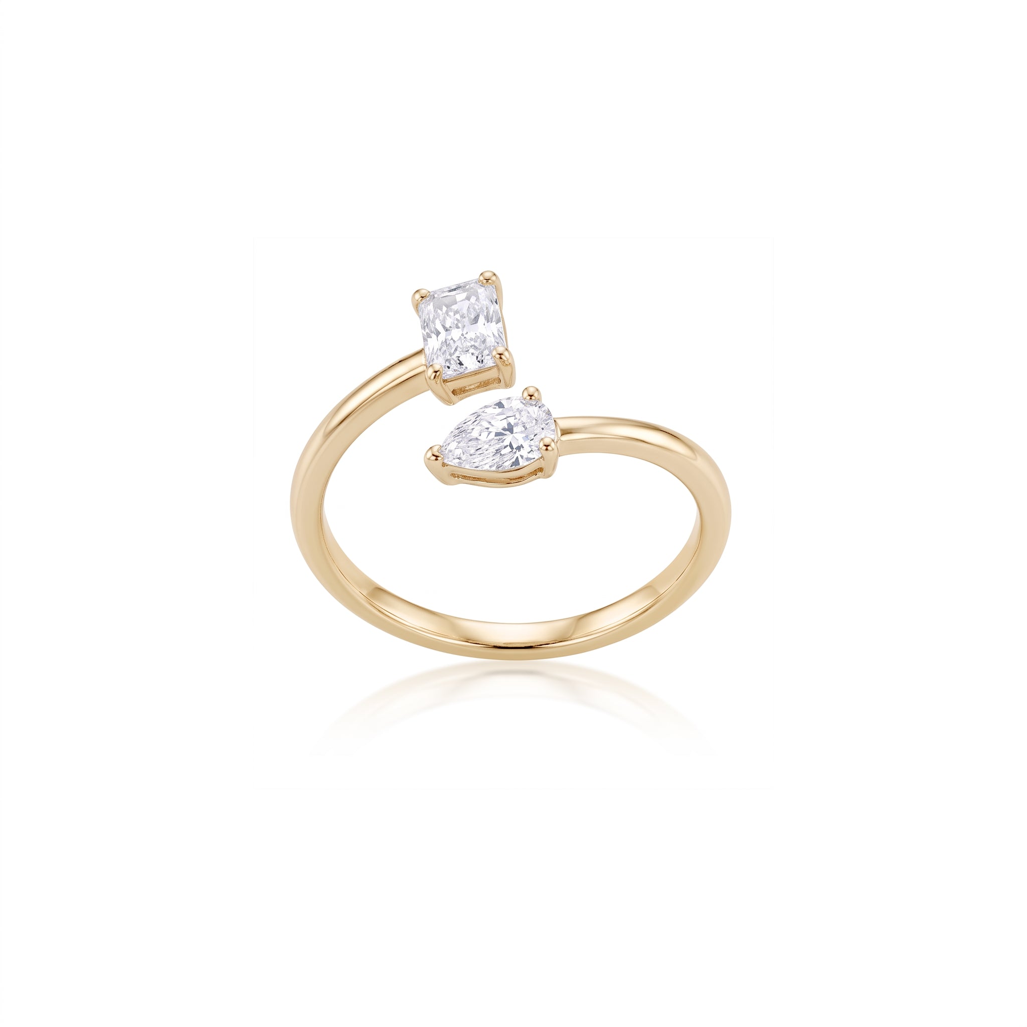Anel Salpicado com Moissanitas - 0.45ct
