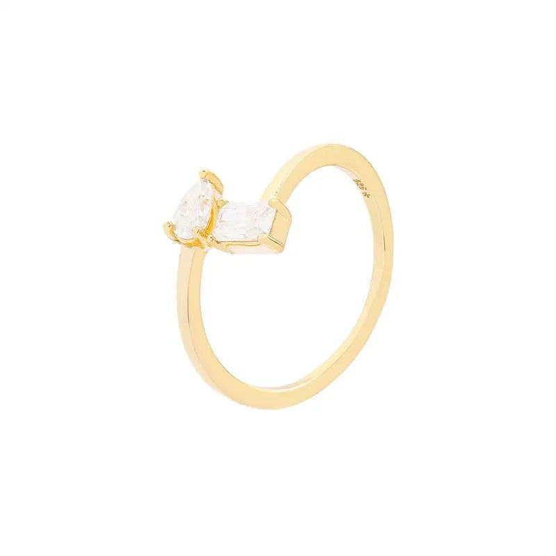 Anel Salpicado com Moissanitas - 0.45ct