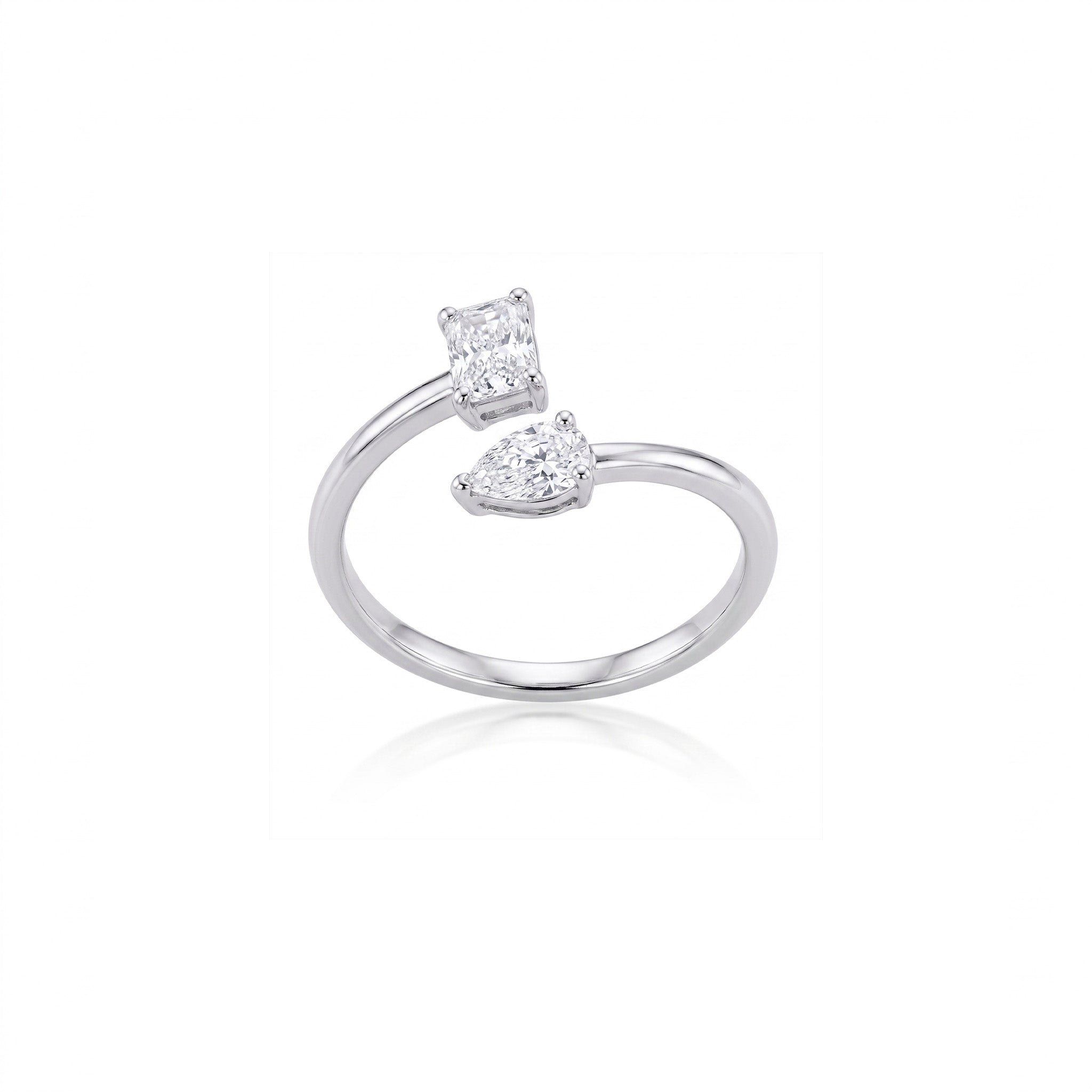Anel Salpicado com Moissanitas - 0.45ct