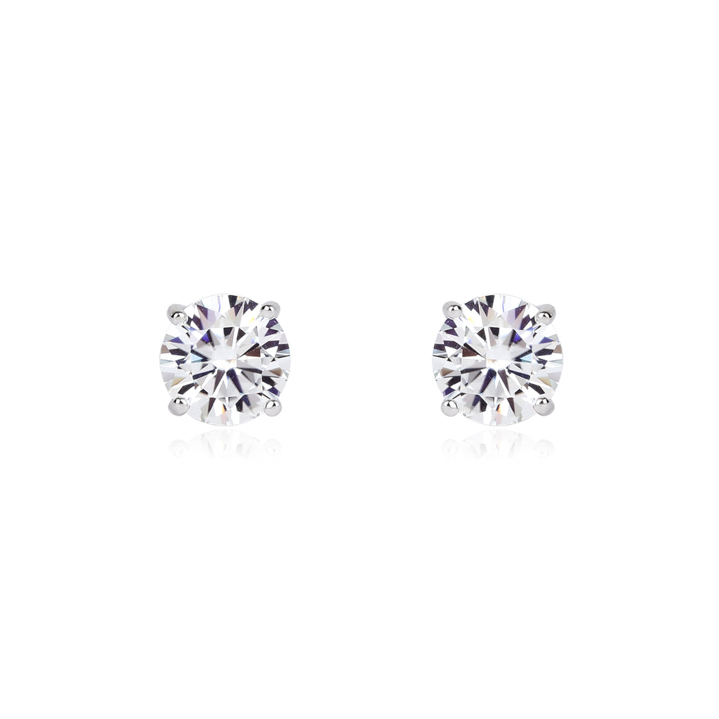 Brinco Solitário Moissanita 2,00ct - 8mm