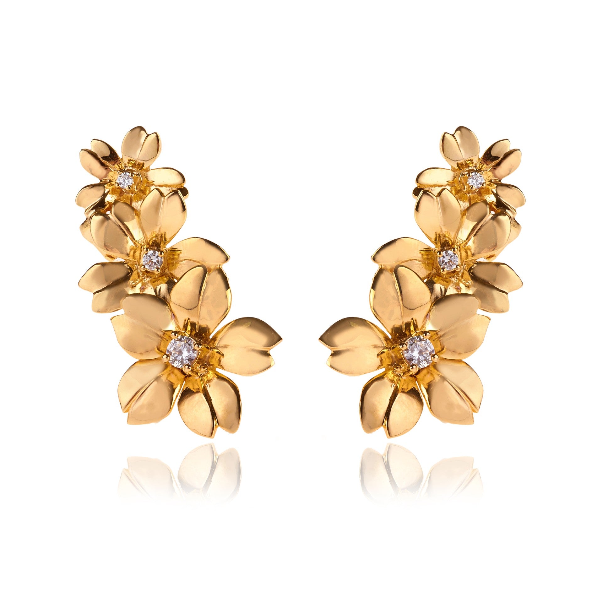 Brinco Earcuff 3 Flores