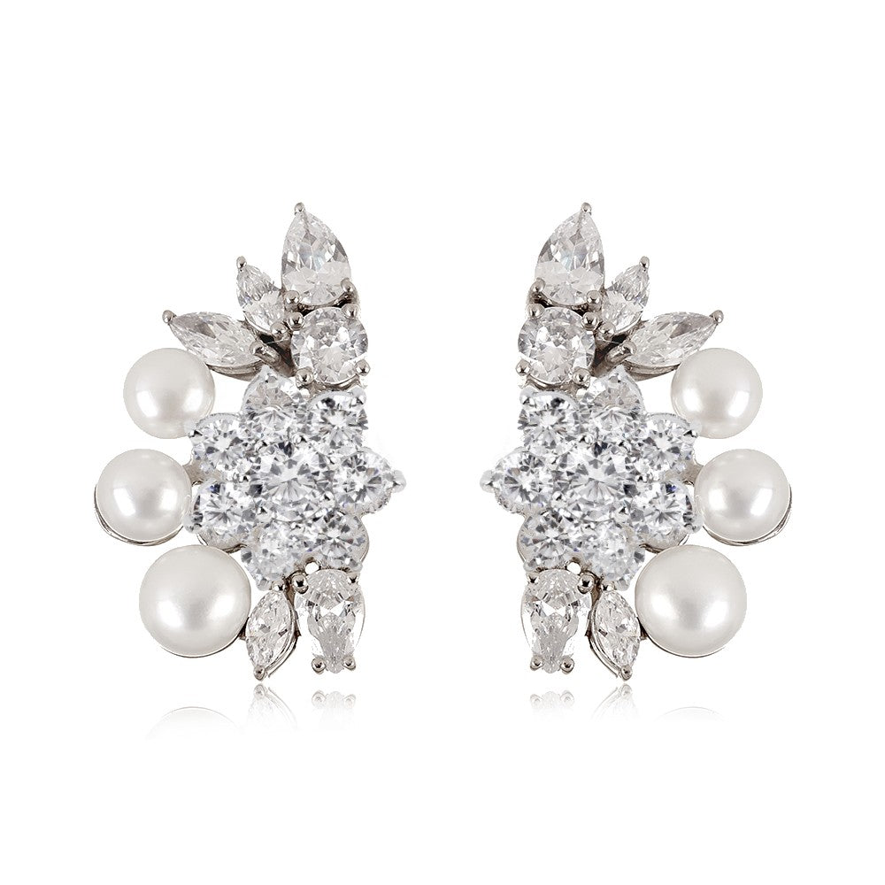 Aplique Earcuff de Pérola Natural para Roseta