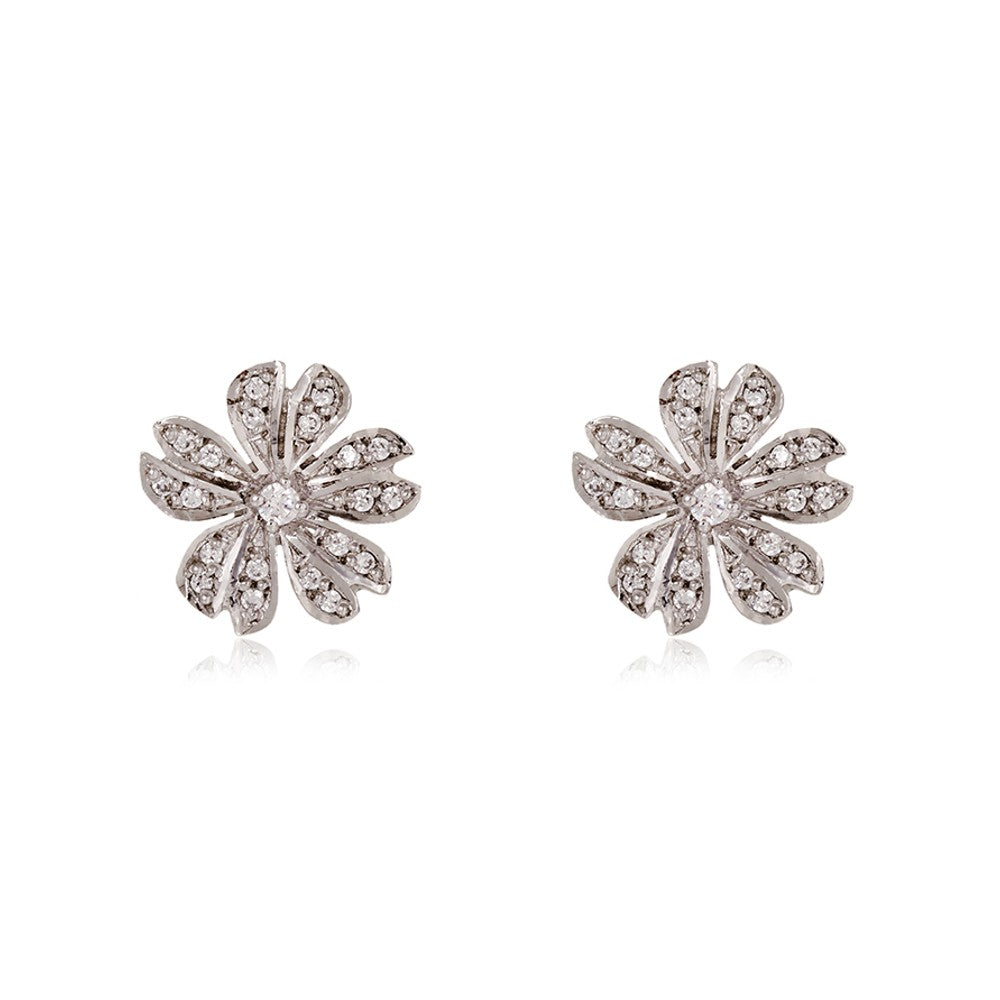 Brinco Flor Pavê Pequeno