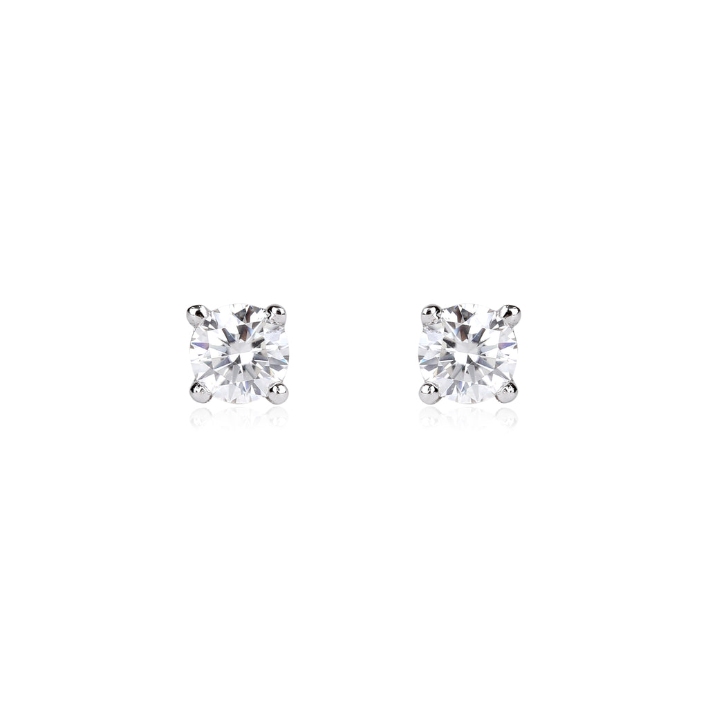Brinco Solitário Moissanita 0,80ct 6mm