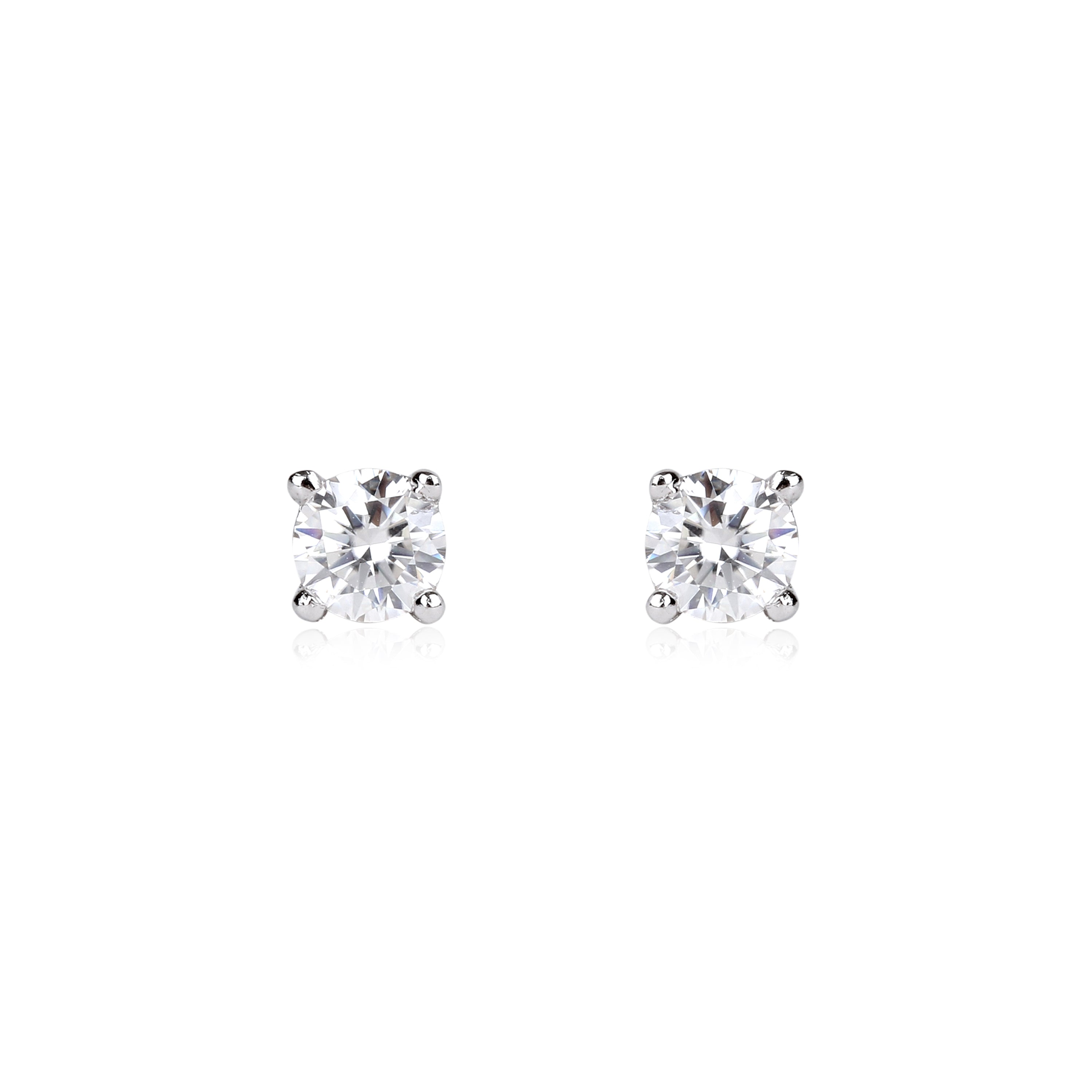 Brinco Solitário Moissanita 0,80ct 6mm